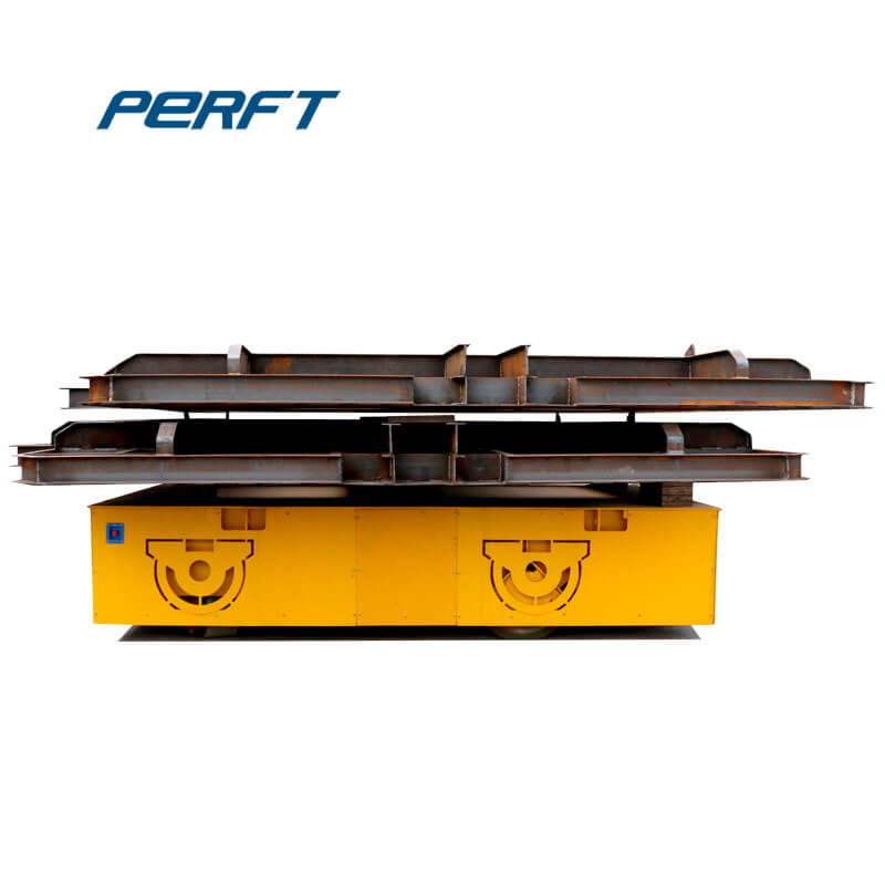 Battery Driven Track Transfer Cart Towing Together - Welding 